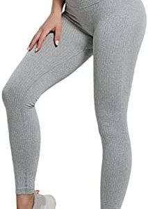 Yoga Pants for Women High Waist Leggings Plain Butt Lifting Workout Athletic Pants Slimming Running Tights Compression Gym