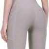 BALEAF Women's Ribbed Biker Shorts High Waisted Compression Long Shorts Yoga Workout Running Bermuda Shorts with Pockets - Image 2