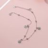 Daisy Flowers Ankle Bracelet for Women 925 Sterling Silver Dainty Floral Foot Chain Thin Leg Bracelet Jewelry Gift - Image 2