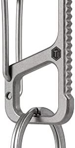 KeyUnity KM06 Keychain Carabiner Clip, Anti-Lost Quick Release Titanium Key Holder, 2 inch Key Organizer Heavy Duty for Men & Women