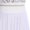 ODASDO Lyrical Dance Costume for Women Sequin Lace Floral Crop Top Asymmetrical Flowy Mesh Tulle Skirt 2pcs Outfit - Image 6