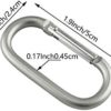 SWATOM Shape Aluminum Carabiner Keychains Clip Spring Snap Hook Keyring Carabiners - Image 2
