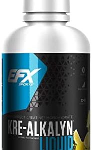 EFX Sports Kre-Alkalyn Creatine, Liquid Concentrate, PH-Correct Creatine Monohydrate, Multi-Patented Formula, Gain Strength, Build Muscle & Enhance Performance (63 Servings, Lemon Drop)