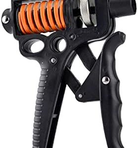 Buckle Booster Hand Grip Strengthener Adjustable Resistance 55~110 Lbs Forearm Exerciser Grip Strength Trainer for Muscle Building and Injury Recovery for Athletes Cork Yoga Jade (Black, One Size)