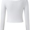 Plus Size Tops for Women, Long Sleeve Shirts for Women Y2k Skinny Square Neck Bodycon Shirts Streetwear - Image 4