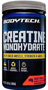 BodyTech 100 Pure Creatine Monohydrate Fruit Punch (16.5 Ounce Powder)