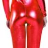 Kepblom Shiny Metallic Unitard Turtleneck Long Sleeve Footless Zentai Suit Catsuit Dancewear - Image 4