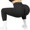 SUUKSESS Women Crossover Seamless Leggings Butt Lifting High Waisted Workout Yoga Pants - Image 5