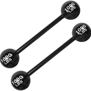 2 PCS Giant Inflatable Dumbbell Barbell - Carnival Circus Birthday/Halloween/Strongman Party Decorations Supplies Fake Weights Cosplay Props - Blow Up Costume Photo Booth Props Accessory