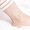 Daisy Flowers Ankle Bracelet for Women 925 Sterling Silver Dainty Floral Foot Chain Thin Leg Bracelet Jewelry Gift - Image 6
