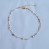 Beaded pearls necklace Choker Flowers Daisy Chain Y2K Freshwater pearl jewelry 14 KT Gold Filled Rose gold, cream, white, beige brown - Image 2