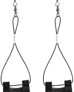 2pcs Adjustable Tension Flat Line Release Clips Thread On Fishing Kites Downriggers Lines with Ball Bearing Swivel