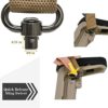SABADO 2 Point Rifle Sling with QD Quick Disconnect Sling Swivels, Quick Detatch D-Ring, Push Button Sling Attachment Rifle Strap Adjustable, Butt Stock Sling with Fast Adjust Thumb Loop (Khaki) - Image 5