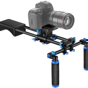 Neewer Camera Shoulder Rig, Video Film Making System Kit for DSLR Camera and Camcorder with Soft Rubber Shoulder Pad and Dual Hand Grips, Compatible with Canon/Nikon/Sony/Pentax/Fujifilm/Panasonic