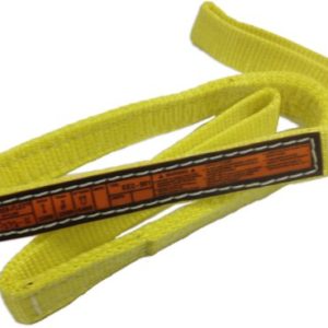 Stren-Flex EEF1-901-3 Type 3 Heavy Duty Nylon Flat Eye and Eye Web Sling, 1 Ply, 1600 lbs Vertical Load Capacity, 3' Length x 1" Width, Yellow