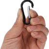 200 Pack Bulk Aluminum Carabiner Small Spring Clip Hook Spring-Loaded Gate Keychain Buckle Pack for Camping Hiking Backpack Bottle, Black - Image 4