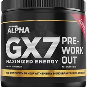 Vitamin Bounty Gx7 Sugar Free Pre Workout Powder, Cherry - Keto, Energy Supplement with Beta-Alanine, Caffeine, Preworkout for Women and Men, 0g Net Carbs, Non-GMO - 30 Servings