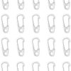 SeadeSky Mini Hanging Buckle, Pack of 20Pcs Metal Spring Backpack Clasps Carabiners Hook EDC Keychain Fishing Camping Bottle Hooks Paracord Tactical Survival Gear - Image 8