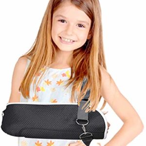 DouHeal Kids Arm Sling, Double Fixed Design, Built-in ABS Arm Support, Comfort, Adjustable, Left & Right Arm Sling for Shoulder, Elbow, Wrist Injury, Children(Boys & Girls)