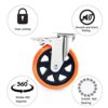 6" Swivel Plate Casters Wheels with Screw Safety Dual Locking and Polyurethane Foam No Noise Wheels,Heavy Duty-550 Lbs Per Caster - Image 3