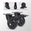 5 Inch Caster Wheels with Brake 2200lbs,Heavy Duty Casters Set of 4,Swivel Plate Casters with Double Ball Bearings,Premium Polyurethane Furniture Caster Wheels for Cart,Cabinets,Workbench - Image 4