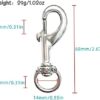 JCPLYNN Swivel Eye Bolt Snap Hooks, Stainless Steel 316 Marine Grade Scuba Diving Clip, Snap Bolt Trigger Chain Clip, Single Ended Trigger Clasp Pet Buckle, 68mm - 101mm, Heavy Duty - Image 2