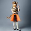 4 Pieces Tiger Costume Set Animal Fancy Costume Tiger Ear Headband Tail Bow Tie Tutu Skirt for Kids Halloween Cosplay Party - Image 5