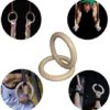 Gym Rings, 1 Piece Wooden Gymnastic Rings, Fitness Heavy Duty Training Ring for Gym Equipment for Workout, Strength Training, Pull Ups and Dips - 28 Mm /32 Mm - Image 3