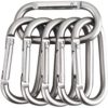 SWATOM Shape Aluminum Carabiner Keychains Clip Spring Snap Hook Keyring Carabiners - Image 3