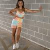 MAXXIM Workout Biker Shorts for Women Seamless Scrunch Tie Dye Short Gym Yoga Running Sport Active Exercise Fitness Shorts - Image 5