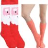 I&S 6 Pairs Cozy Soft Fuzzy Knee High Socks Warm Fleece Assorted Colors Patterns - Image 4
