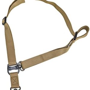 SABADO 2 Point Rifle Sling with QD Quick Disconnect Sling Swivels, Quick Detatch D-Ring, Push Button Sling Attachment Rifle Strap Adjustable, Butt Stock Sling with Fast Adjust Thumb Loop (Khaki)
