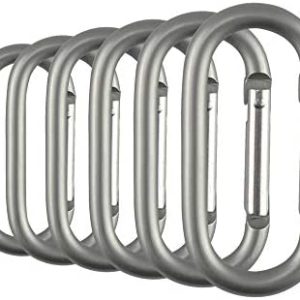 SWATOM Shape Aluminum Carabiner Keychains Clip Spring Snap Hook Keyring Carabiners