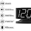 SHARP Home LED Digital Alarm Clock – Swivel Base - Outlet Powered, Simple Operation, Alarm, Snooze, Brightness Dimmer, Big White Digit Display, (Black-White LED) - Image 3