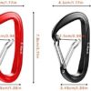 B-Mardi 12KN Lightweight Heavy Duty Locking Carabiner Clips,Aluminium Wiregate Caribeaners for Hammocks,Camping, Outdoor and Gym etc,Hiking & Utility - Image 2