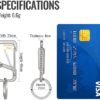 KeyUnity KM06 Keychain Carabiner Clip, Anti-Lost Quick Release Titanium Key Holder, 2 inch Key Organizer Heavy Duty for Men & Women - Image 5