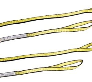 1" x 14 ft Web Lifting Sling Tow Strap 1-Ply EE1-901 Eye & Eye (2 Pack) | Poly Synthetic | Choker Tagged & Rated | Professional Quality