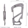TACRAY Carabiner Keychain Clip, Anti-lost key holder and Quick Release Backpack Clasps/Hook with Multitool for Men & Women - Image 3