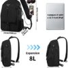 Crossbody Sling Bag for Men, 18L Expanded Sling Backpack with USB Port, Water Resistant Travel Hiking Daypack with Phone Pocket, Lightweight Shoulder Bag for Travel Camping Hiking Outdoor Sports - Image 2