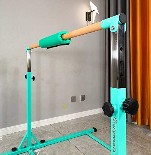 PreGymnastic Updated 6ft Base No Wobble Expandable Gymnastics Kip Bar, Fiberglass Rail & 304 Stainless Steel Regulating Arms, Adjustable Height 3'-5' Gymnastics Bar - Image 4