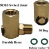 50310 Swivel Joint for Air Hose Reel 1/4'' FPT * 1/4'' MPT 90 Deg Swivel Fitting, 5/16-18G Male / Female - Image 2