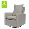 Babyletto Cali Pillowback Swivel Glider in Performance Grey Eco-Weave, Water Repellent & Stain Resistant, Greenguard Gold and CertiPUR-US Certified - Image 2