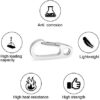 SeadeSky Mini Hanging Buckle, Pack of 20Pcs Metal Spring Backpack Clasps Carabiners Hook EDC Keychain Fishing Camping Bottle Hooks Paracord Tactical Survival Gear - Image 3