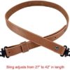 Raiseek Rifle Gun Sling Buffalo Hide Leather with Mil-Spec Swivels,Durable Gun Strap, Metal Hardware 1" Wide - Image 4