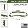 WarBull Two Point Tactical Gun Sling, Quick Adjust with HK Hook, Shoulder Pad Rifle Sling for Rifle, Shotgun, and Crossbow, Ar Sling for Hunting and Outdoor Sports with Keychain Gift - Image 2