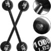 2 PCS Giant Inflatable Dumbbell Barbell - Carnival Circus Birthday/Halloween/Strongman Party Decorations Supplies Fake Weights Cosplay Props - Blow Up Costume Photo Booth Props Accessory - Image 2