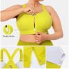 VFUS Zip Front Adjustable High Impact Sports Bras for Women Premium Quality Full Coverage Workout Running Removable Padded - Image 3