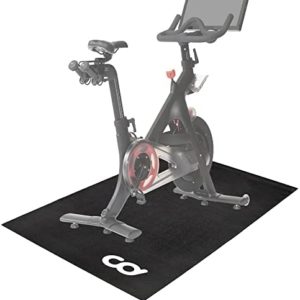 CyclingDeal Bike Bicycle Trainer Floor Mat - Suits Ergo Mag Fluid for Indoor Cycles Stepper Compatible with Indoor Bikes - Floor Thick Mats for Exercise Equipment - Gym Flooring