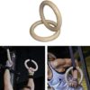 Gym Rings, 1 Piece Wooden Gymnastic Rings, Fitness Heavy Duty Training Ring for Gym Equipment for Workout, Strength Training, Pull Ups and Dips - 28 Mm /32 Mm - Image 2