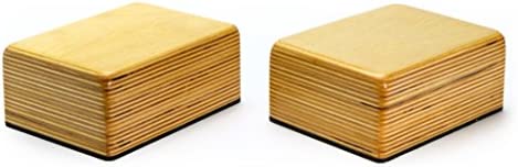 Karel Woodcraft Striped Handstand Blocks (2 Solid Non-Slip Wooden Blocks) - Image 2